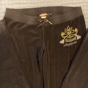 Juicy couture black sweat suit pant